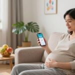 Jak wyglądają brodawki w ciąży: typowe zmiany, ból i kiedy zgłosić się do lekarza A serene indoor setting designed to support pregnant women in quitting smoking. In the foreground, a cozy, well-lit room features a pregnant woman sitting comfortably on a soft couch, dressed in modest casual clothing, holding a smartphone displaying a quit smoking app. Her expression is hopeful and determined. In the middle ground, a small table displays supportive materials: pamphlets about smoking cessation, herbal teas, and a bowl of fresh fruits. The background includes a window with soft natural light pouring in, plants, and calming wall art related to health and well-being. The atmosphere is warm and encouraging, evoking a sense of community and support, ideal for women seeking effective strategies to quit smoking during pregnancy. The composition is bright and uplifting, shot from a slightly elevated angle to enhance the inviting vibe.