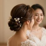 Kok ślubny wysoko upięty