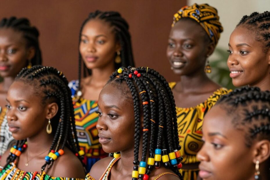 Warkoczyki afrykańskie fryzury