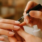 Mleczny top hybrydowy – subtelne wykończenie manicure